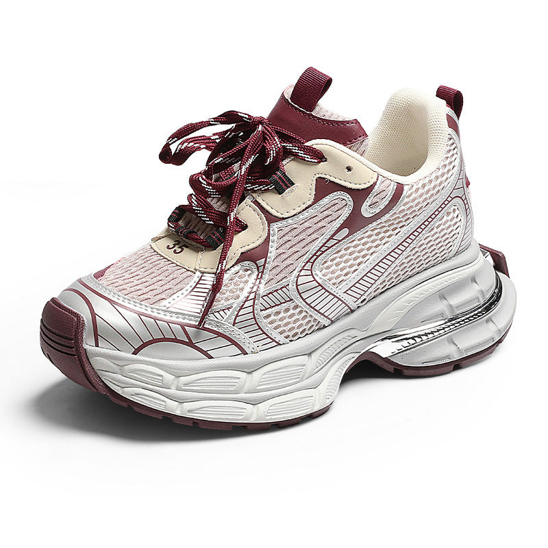 Women's Thick Bottom Height Increasing Insole Small Spring Dad Double Women's Shoes