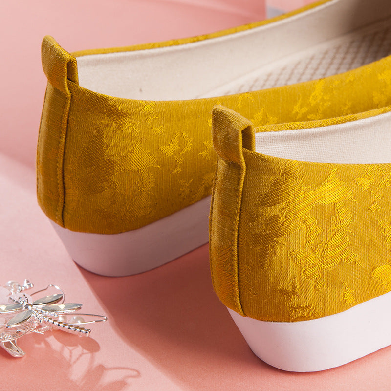 For Han Chinese Clothing Cloud Toe Workshop Handmade Pearl Casual Shoes