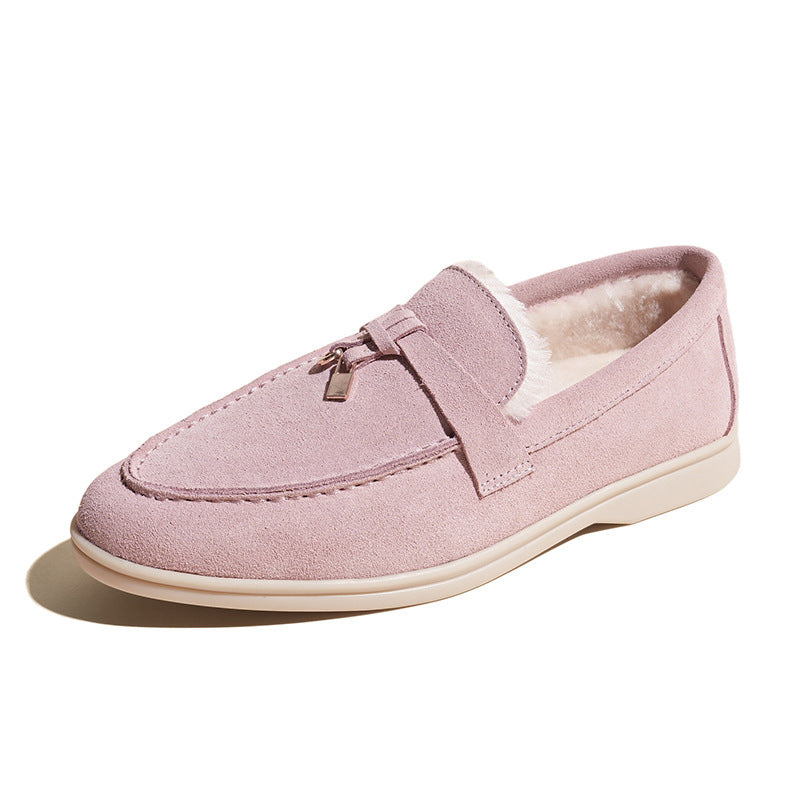 Winter Warm Lovers Fleece-lined One Pedal Loafers