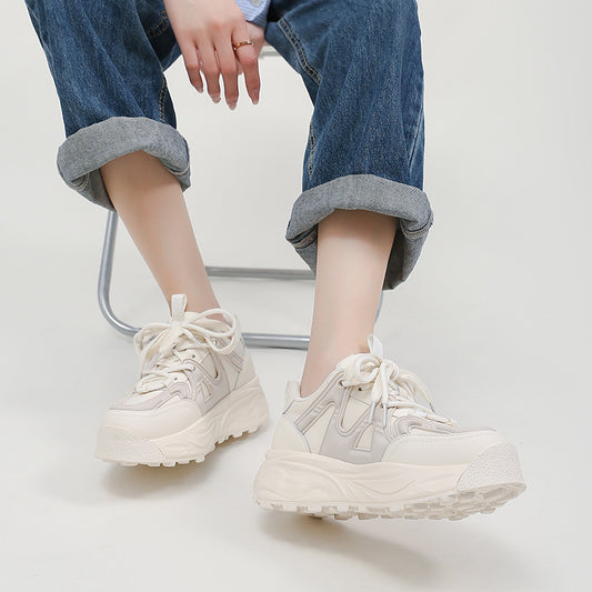 Women's Trendy Height Increasing Skinny Adult Fried Street Sneakers
