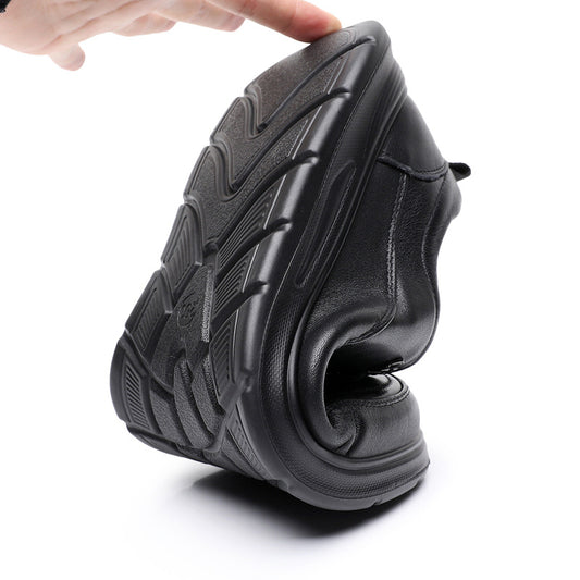 Men's Spring Deposit Round Toe Formal Wear Office Men's Casual Leather Shoes
