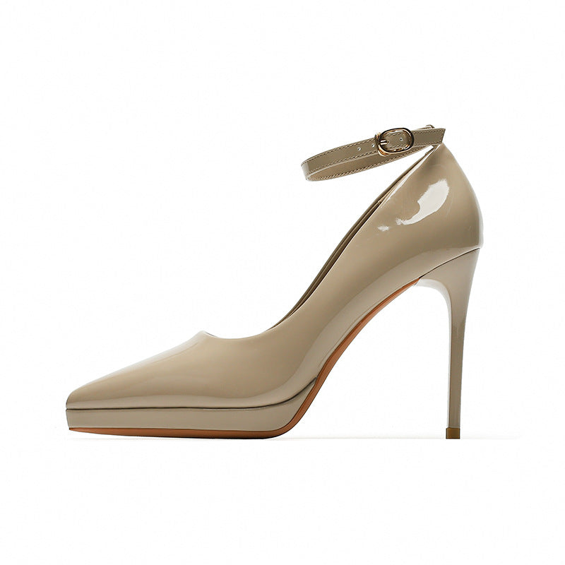 High Pumps Pointed Toe Stiletto Waterproof Platform Shallow Women's Fashion Shoes