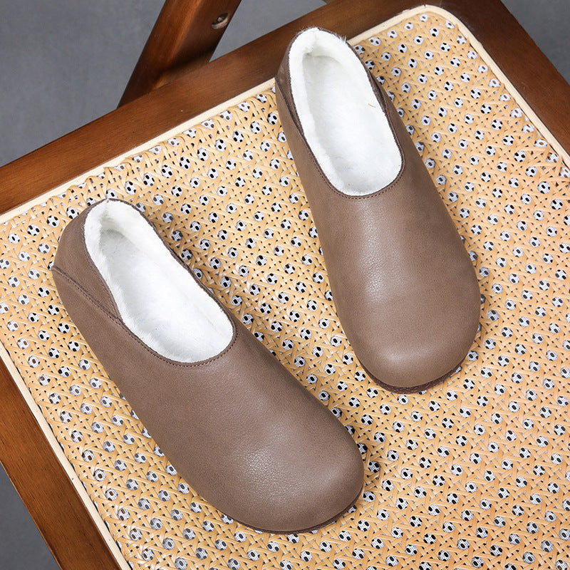 Women's Literary Retro Round Head Leisure Soft Women's Shoes