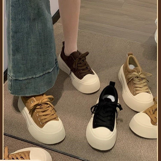 Women's Niche Platform Summer Vintage Fleece-lined Lightweight Women's Canvas Shoes