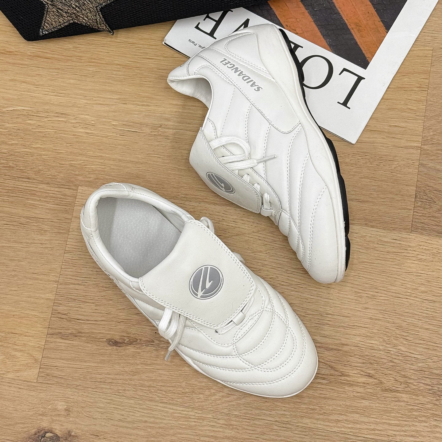 Women's Height Increasing Insole Racing Sports White German Training Women's Casual Shoes
