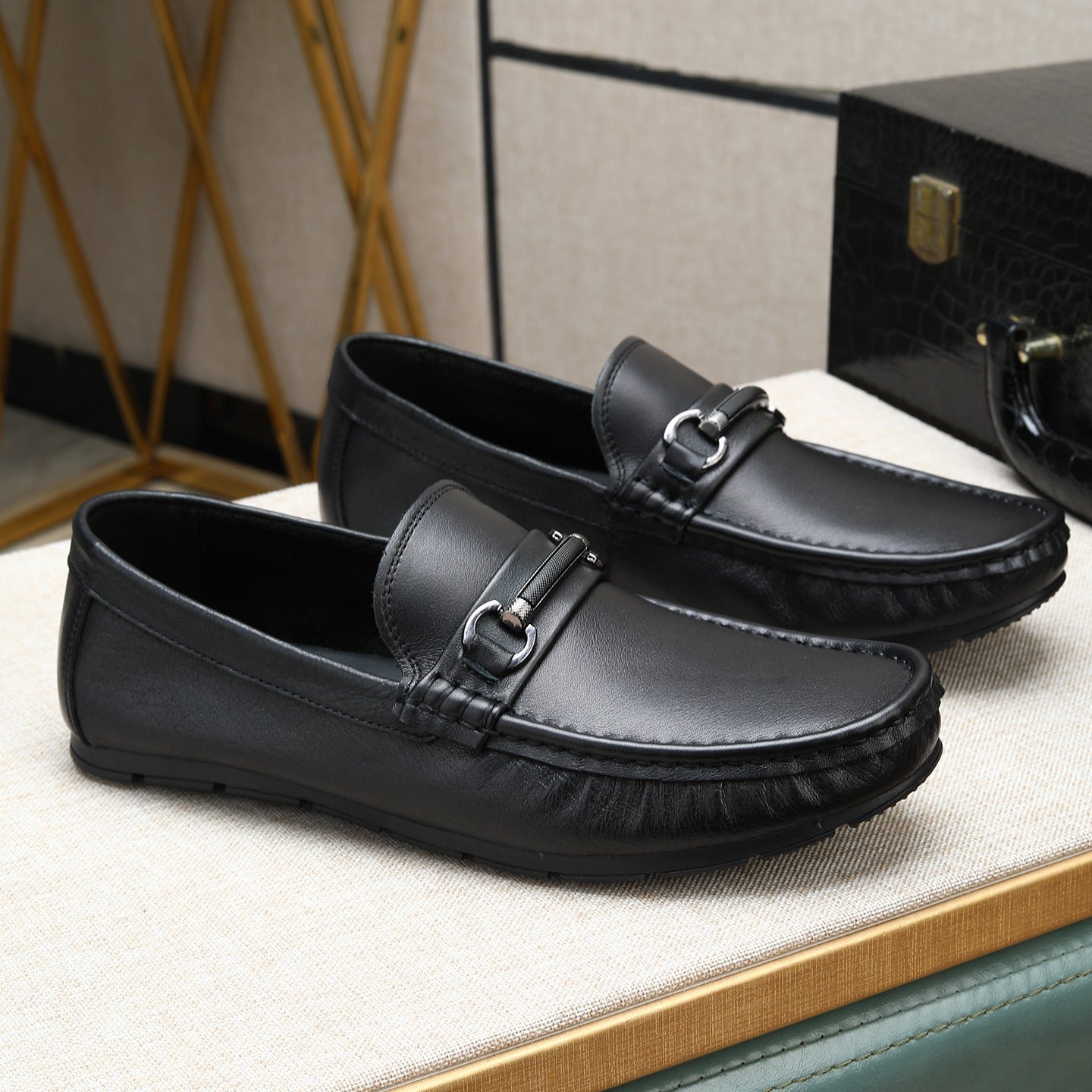 Men's Super Soft Single Layer Cowhide Slip-on Comfortable Loafers/doug Shoes