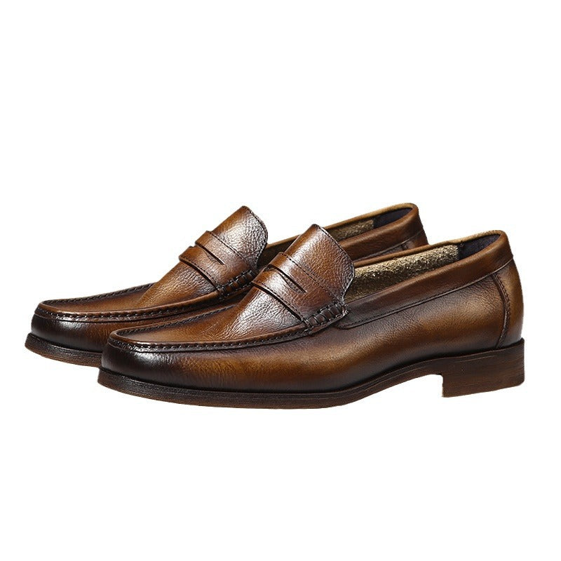 Men's British Authentic Business Slip-on Soft Bottom Breathable Loafers/doug Shoes