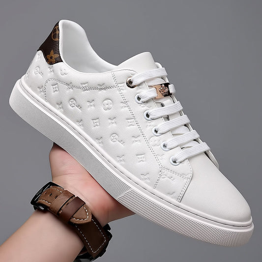 Men's Soft White Breathable Korean Style Trendy Men's Board Shoes