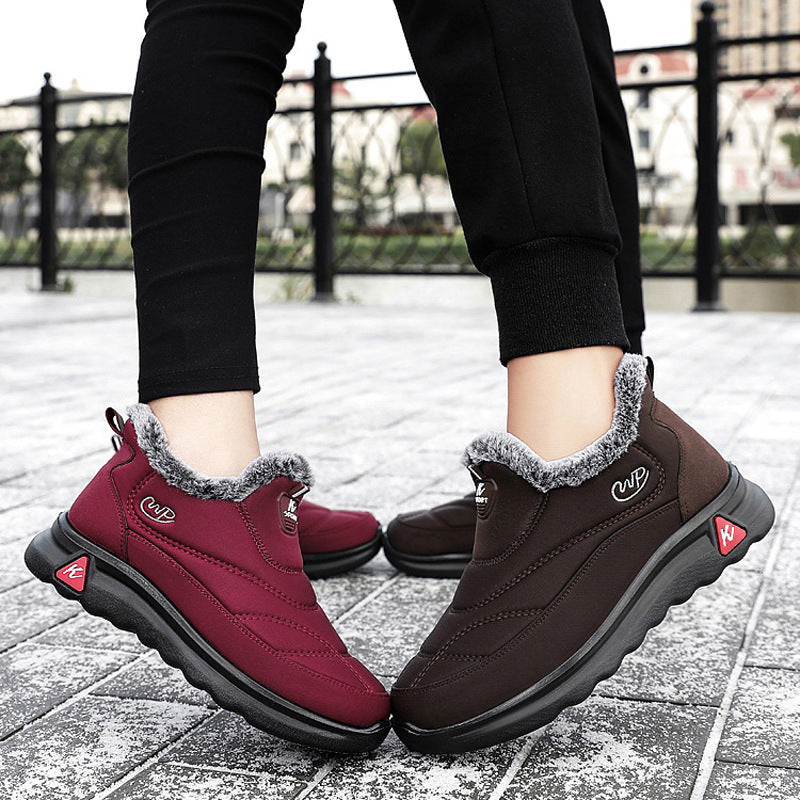 Women's & Men's Winter Cotton Mom Fleece-lined Thickened Warm Women's Shoes