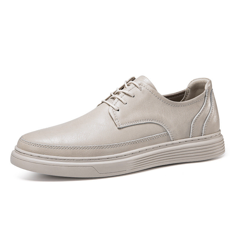 Men's Handmade Flat Spring Cowhide Breathable Hole Casual Shoes