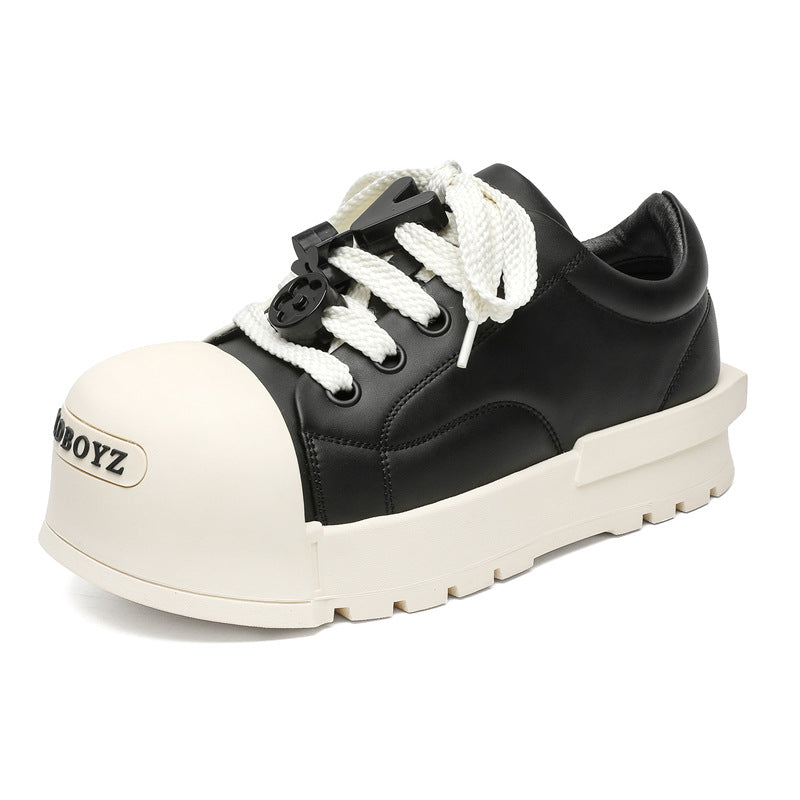Men's National Fashion Couple Spring Breathable Black White Men's Board Shoes