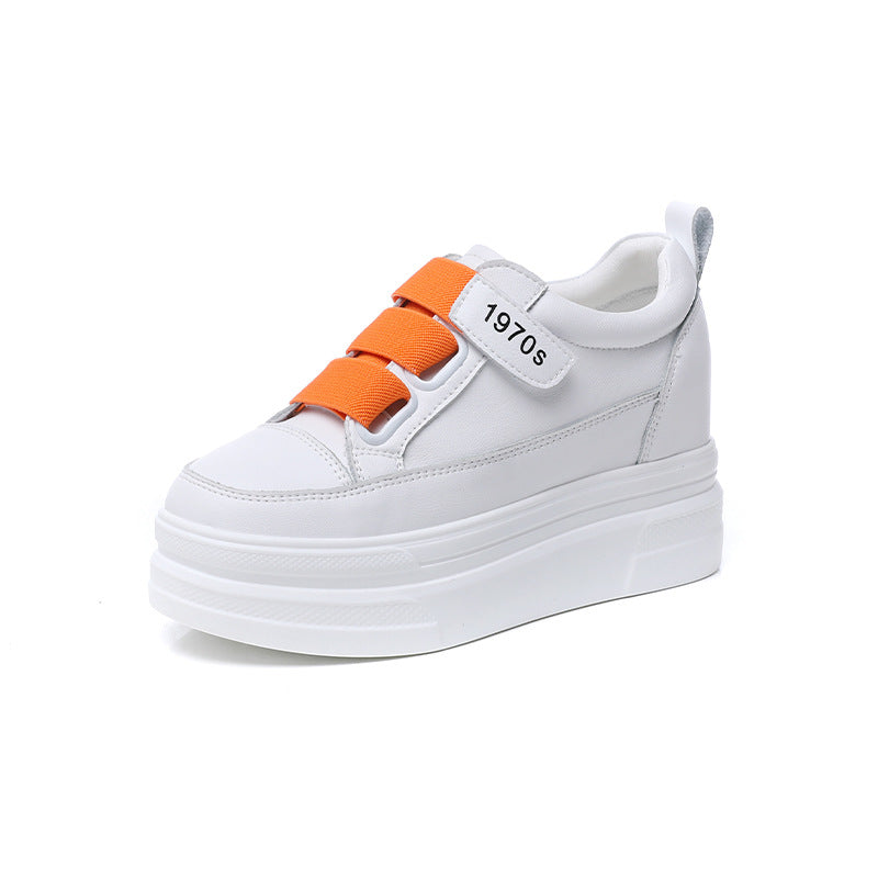 Women's White Platform Height Increasing Insole Sports Spring Women's Shoes