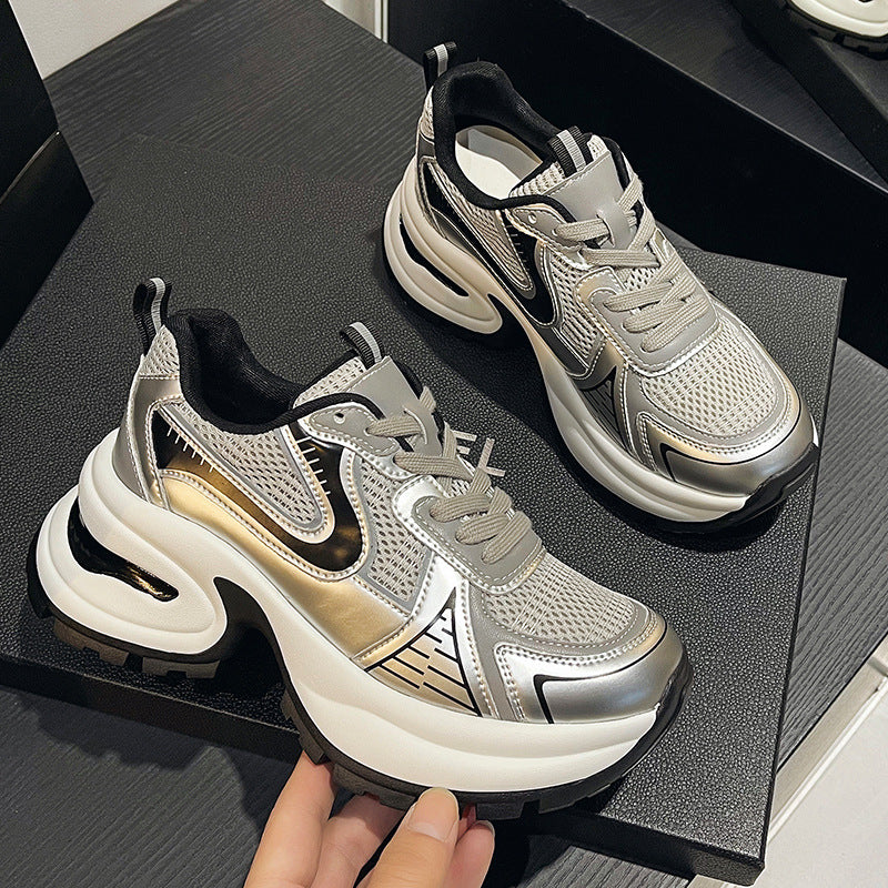 Women's Thick Bottom Dad Slim Feet Spring Small Casual Shoes