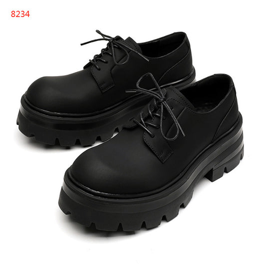 Men's High-grade British Style Thick Bottom Increased Wedding Men's Casual Leather Shoes