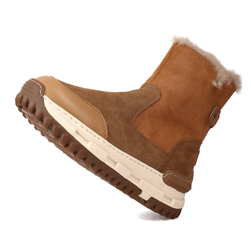 Men's Fur Integrated Winter Thickening Thermal Cotton Snow Boots