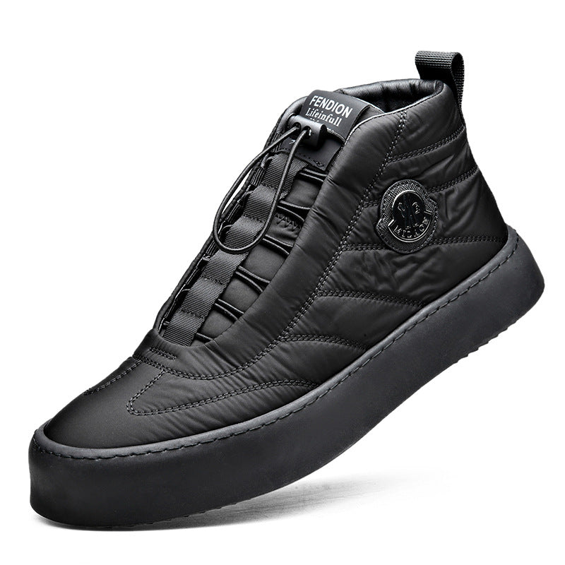Men's Fleece Lined Padded Warm Keeping Fashion Simple Casual Shoes