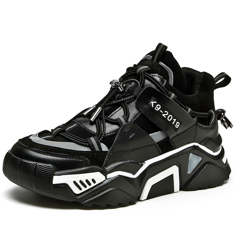 Female Fleece-lined Tide Muffin Korean Black Sneakers