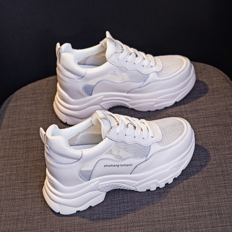 Women's Breathable Clunky Springtide Platform Height Increasing Sneakers