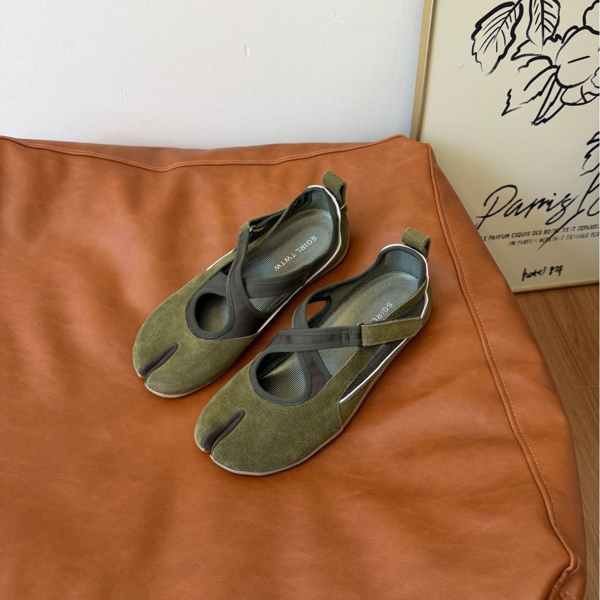 Women's Split Toe Mary Jane Flat Ballet Casual Shoes