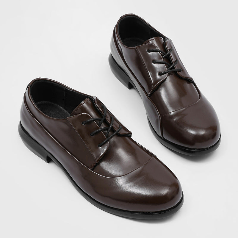 Men's Bottom High-grade Business Wear British Style Black Men's Casual Leather Shoes