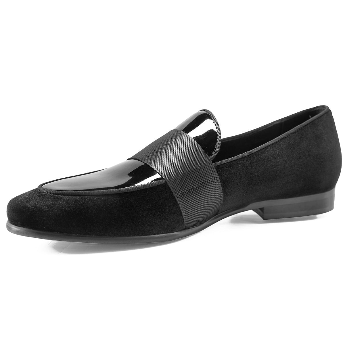 Men's Veet Patent Korean Business Round Loafers/doug Shoes