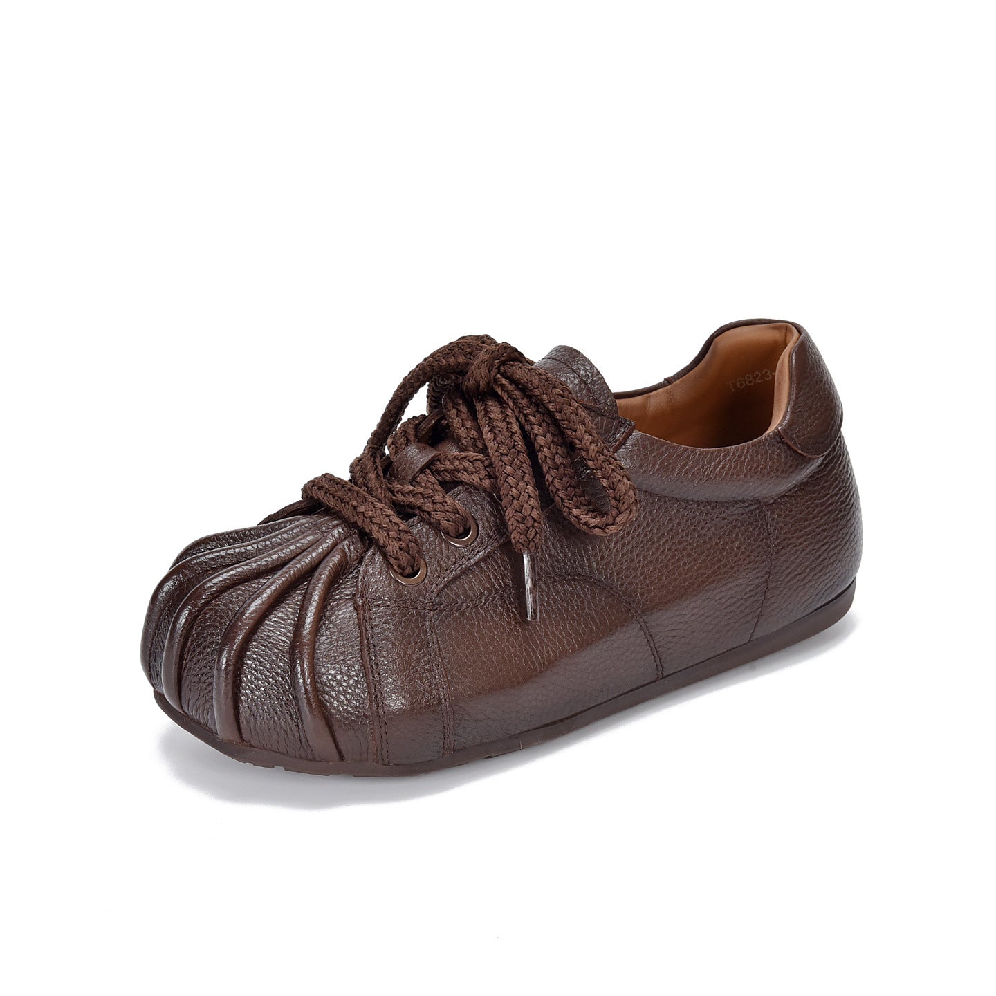 Women's Handmade Genuine Round Toe Flat Spring First Layer Women's Casual Shoes