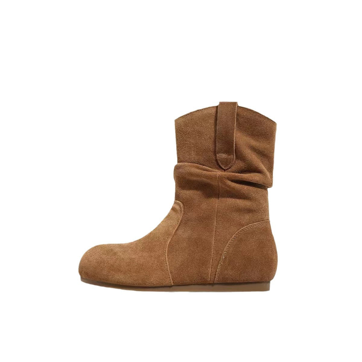 Women's Genuine Retro Height Increasing Insole Short Martin Boots