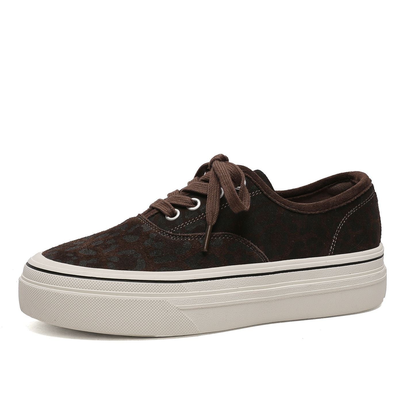 Women's Biscuit Shape Soft Bottom Wild First Layer Cowhide Sports Women's Casual Shoes