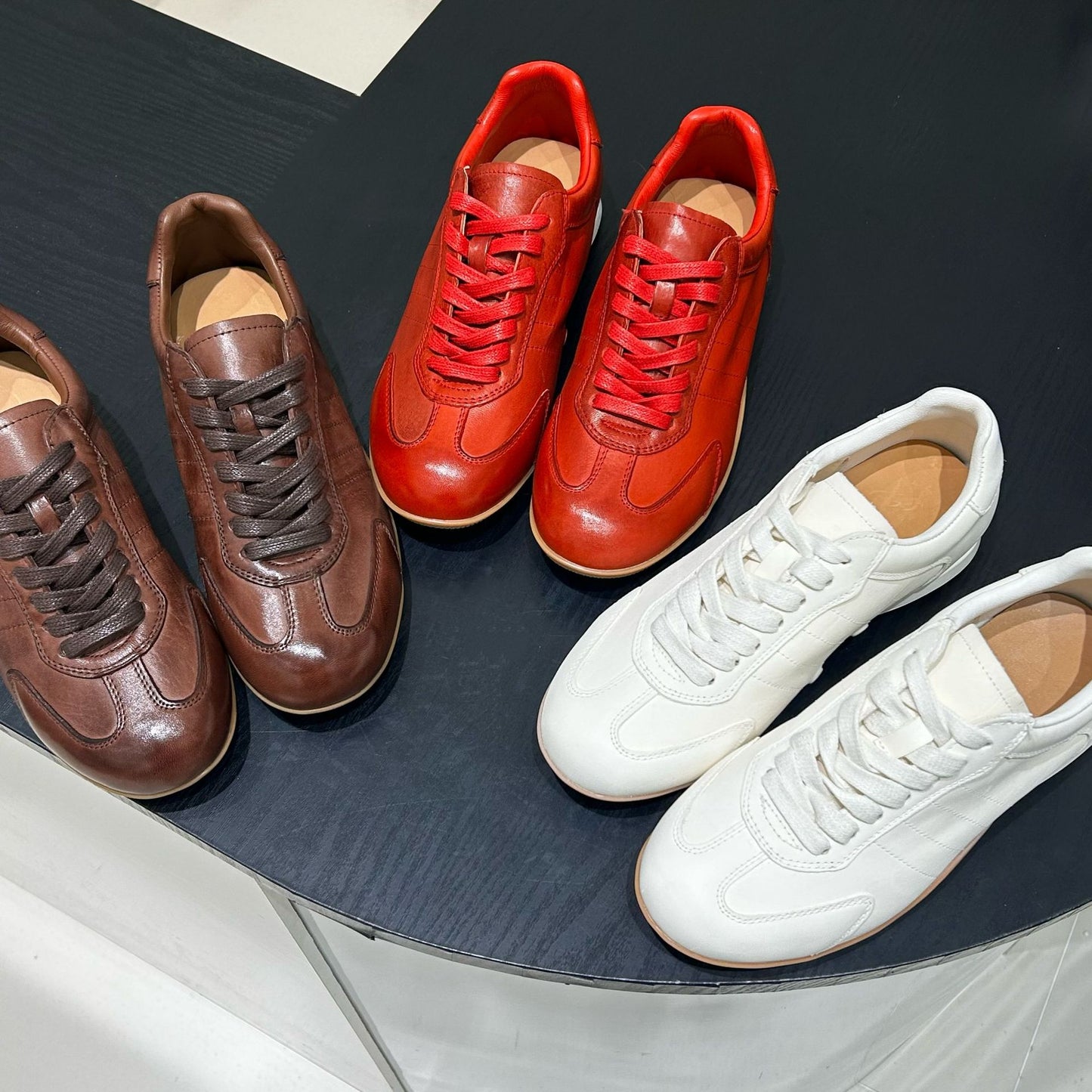 Women's Horse Flat German Training Spring Retro Lace Up White Women's Casual Shoes