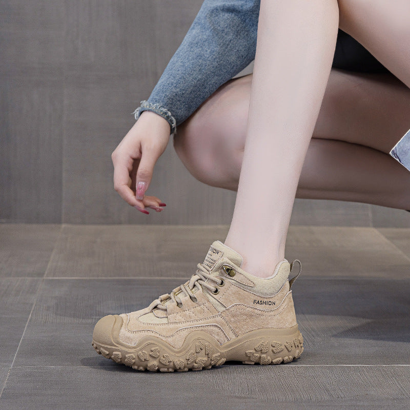 Women's Genuine Summer Short Retro Outdoor Hiking Women's Leather Boots