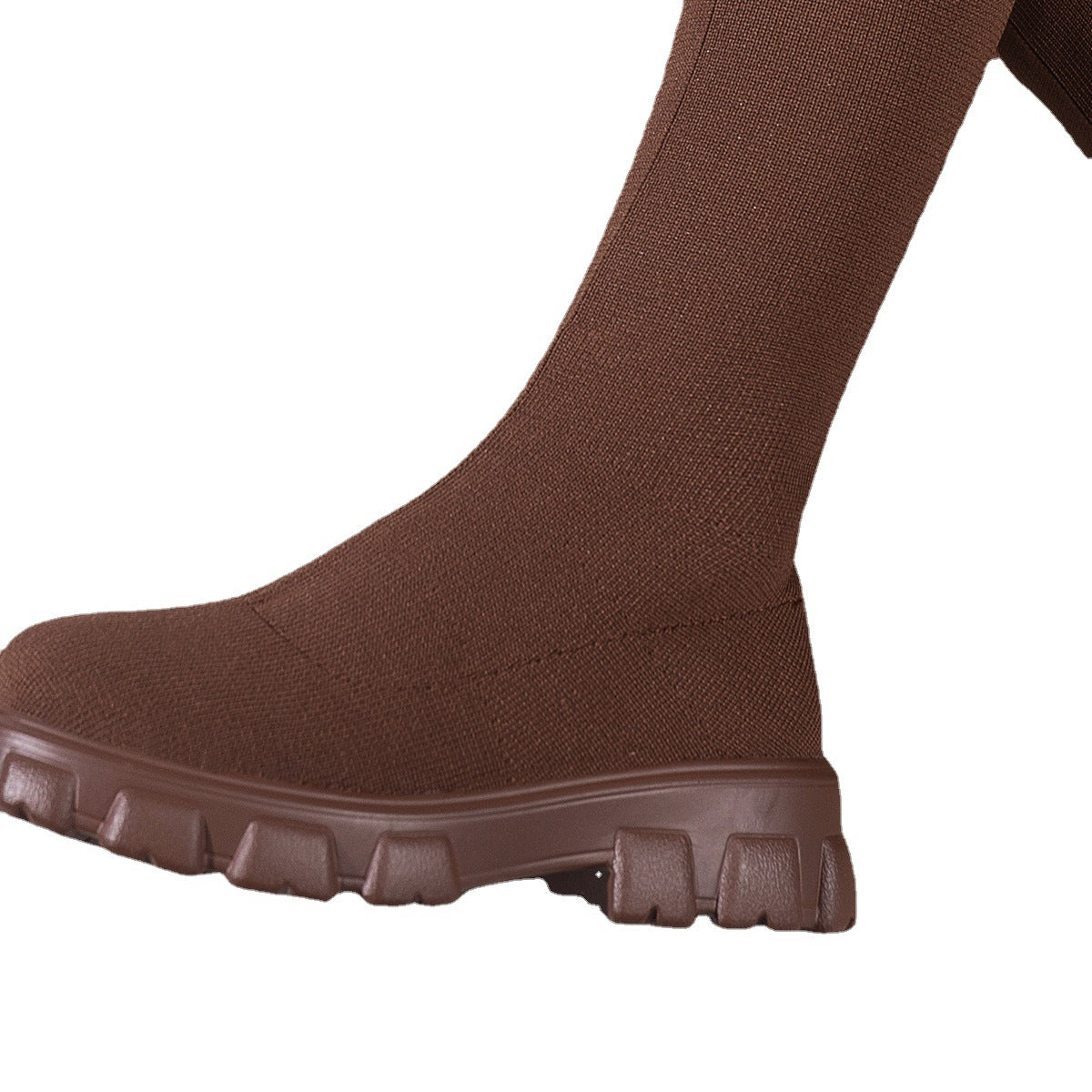 Women's Plus Size Stretch Socks Muffin Platform Boots