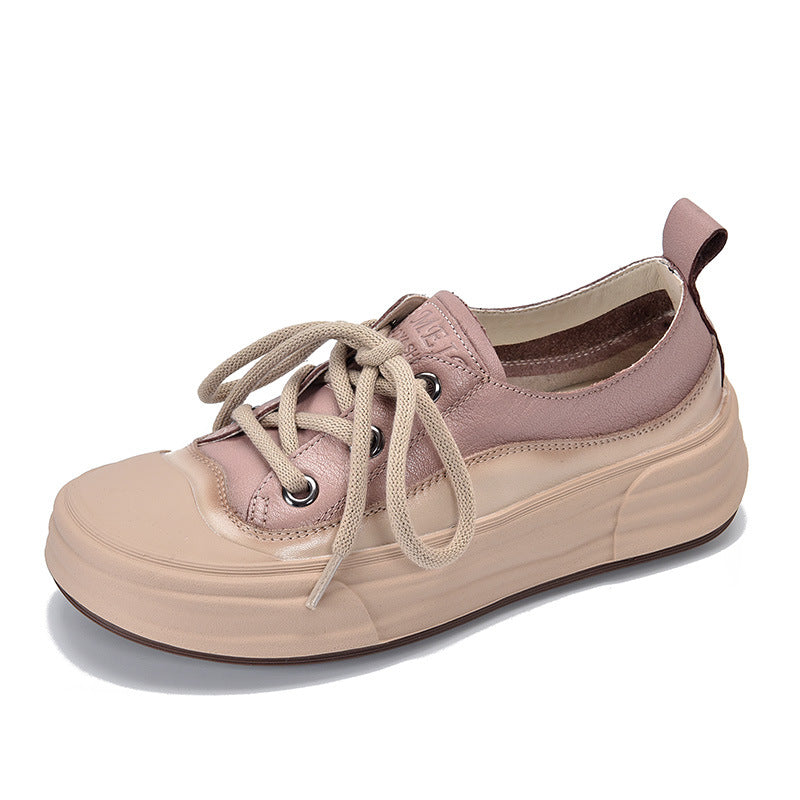 Women's Spring Round Head Soft Bottom Pumps First Layer Women's Casual Shoes