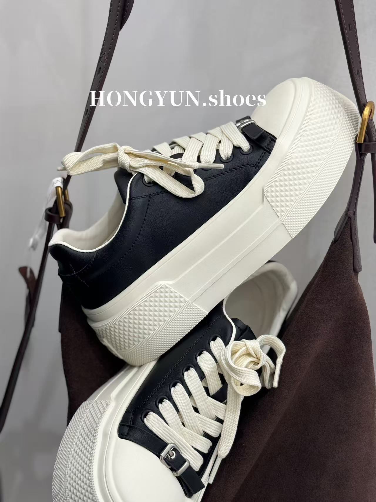 Women's Rhyme Genuine Platform Autumn Versatile Heightened Easy Women's Casual Shoes
