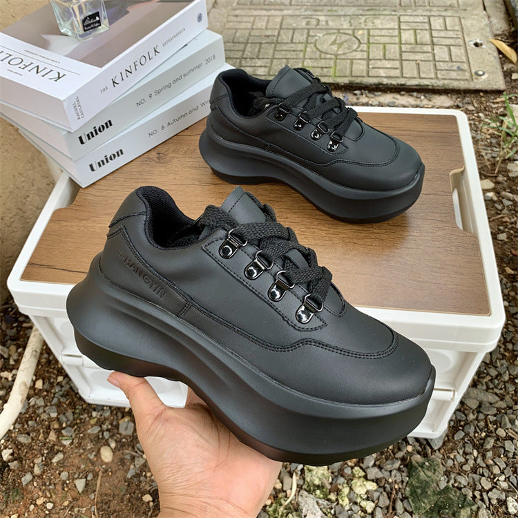 Platform Dad Spring Breathable Versatile White Women's Sports Shoes