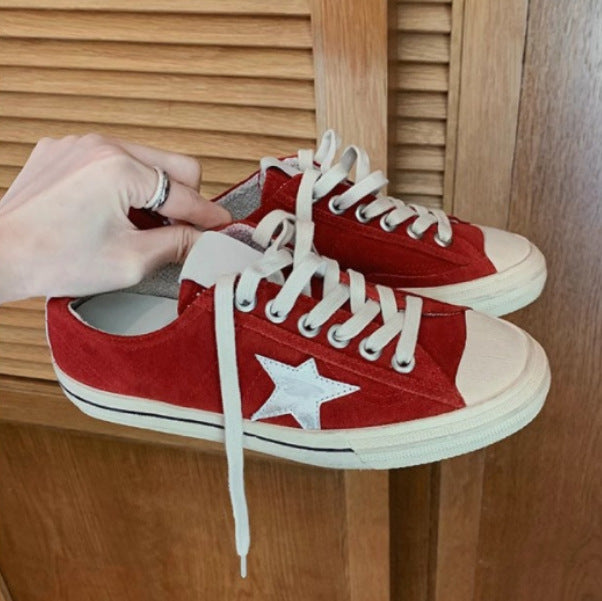 New Pretty Women's White Board Dirty Sneakers