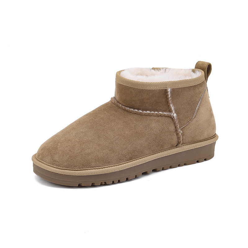 Women's & Men's Fur Ankle Fleece-lined Couples Cotton Winter Snow Boots