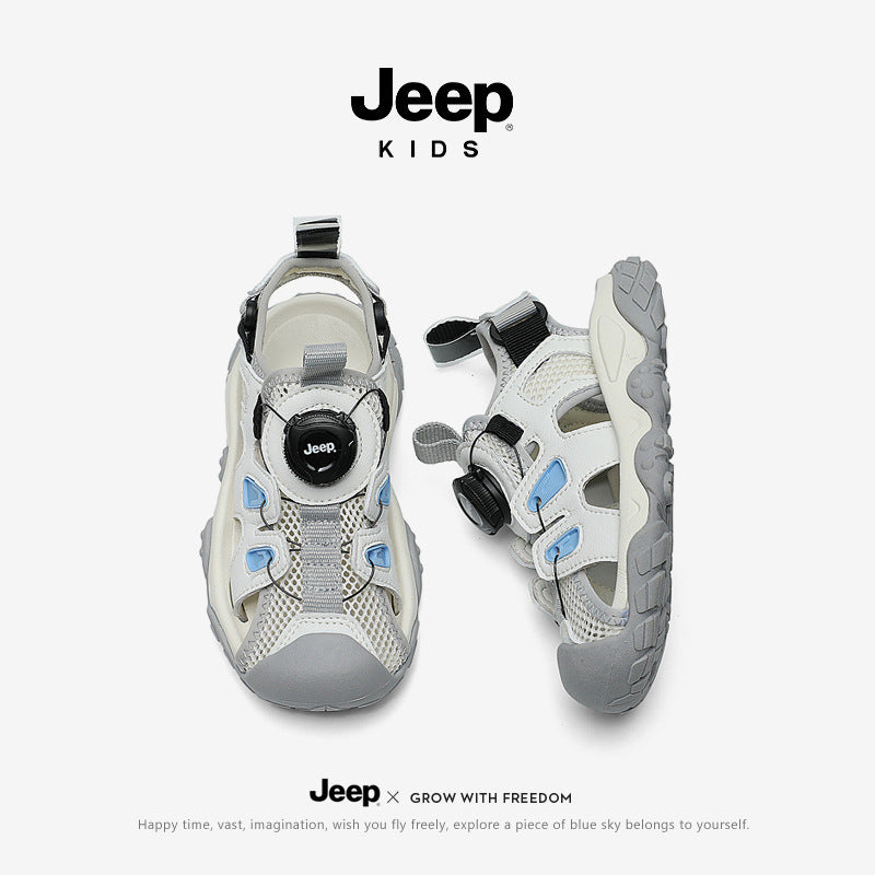 Children's Beach Summer Breathable Rotating Button Soft Kid's Sandals