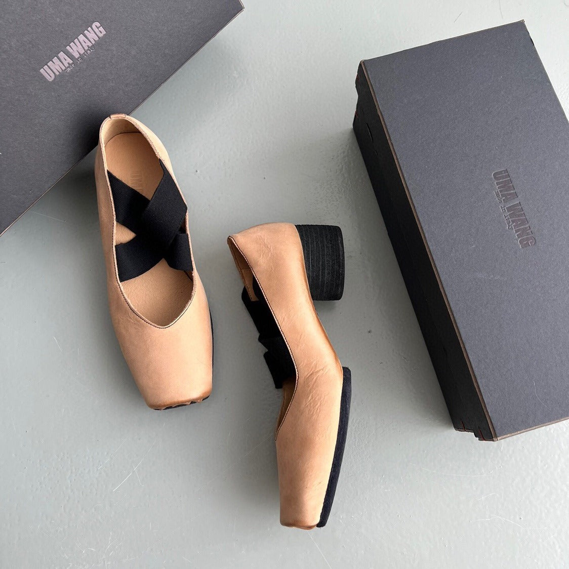 Women's Mid Ballet Hand-rub Color Distressed Cross Women's Shoes