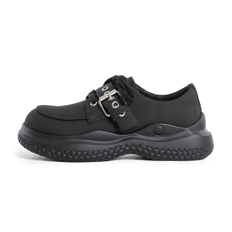 Women's Super Yuan Small Autumn Thick Bottom Versatile Single-layer Design Leather Shoes