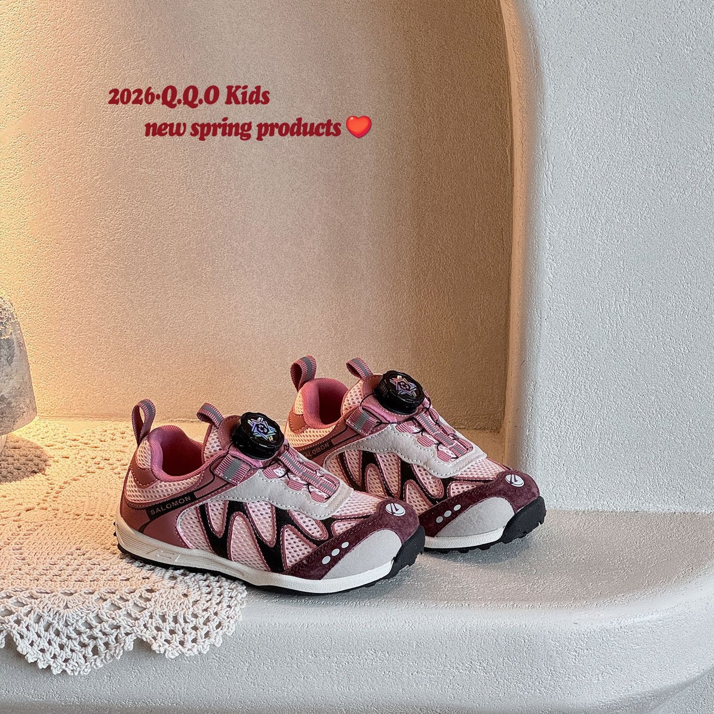 Children's Summer Single Mesh Boys Fashion Rotating Buckle Sneakers