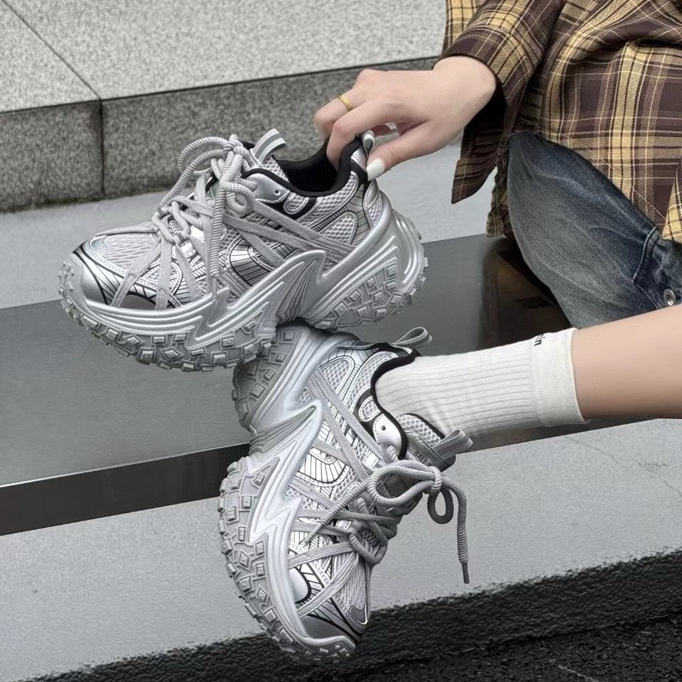 Women's Red Rhyme Thick-soled Dad Tire Fashion Casual Shoes