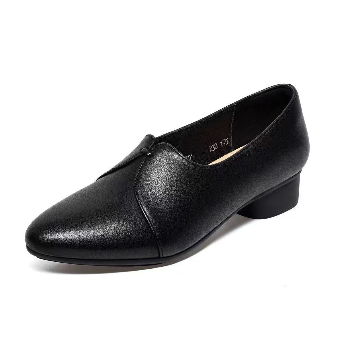 Women's Mouth Chunky Slip-on Mother Soft Pointed Women's Fashion Shoes