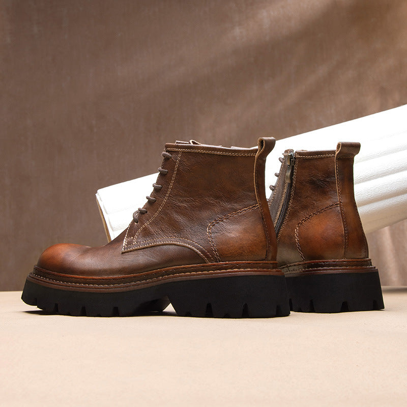 Men's Martin Zipper British Raise The Bottom Boots