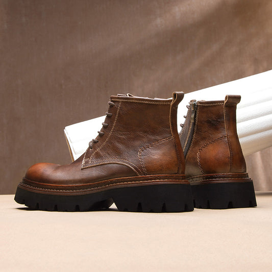 Men's Martin Zipper British Raise The Bottom Boots