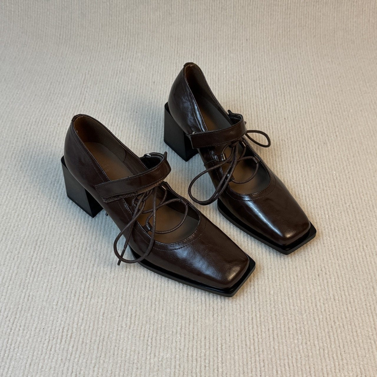 Women's Jane Chunky Square Toe High Commute Women's Fashion Shoes