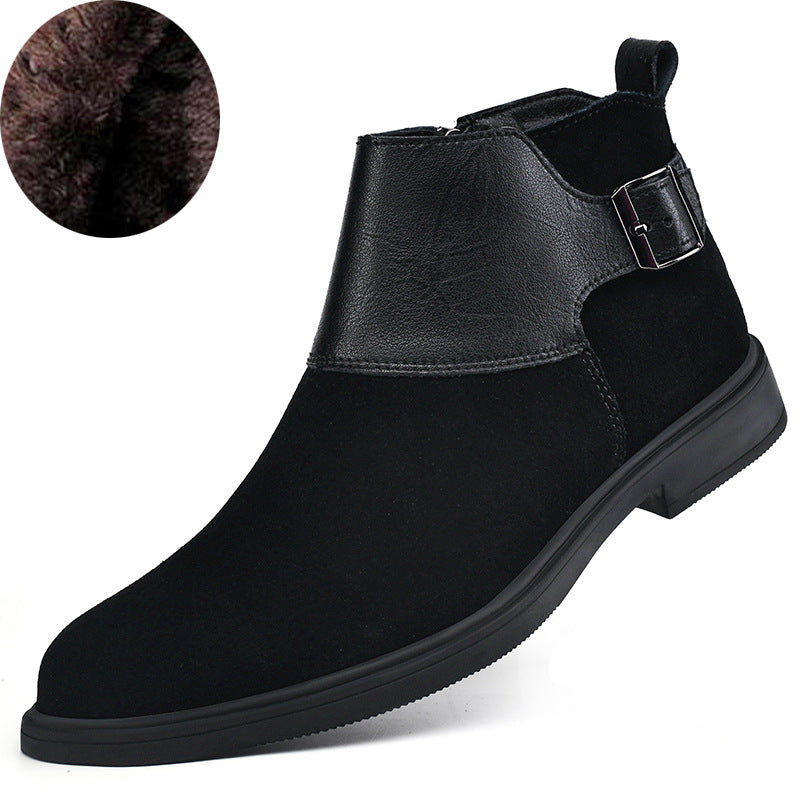 Men's Plus Size British Style Short Zipper Boots