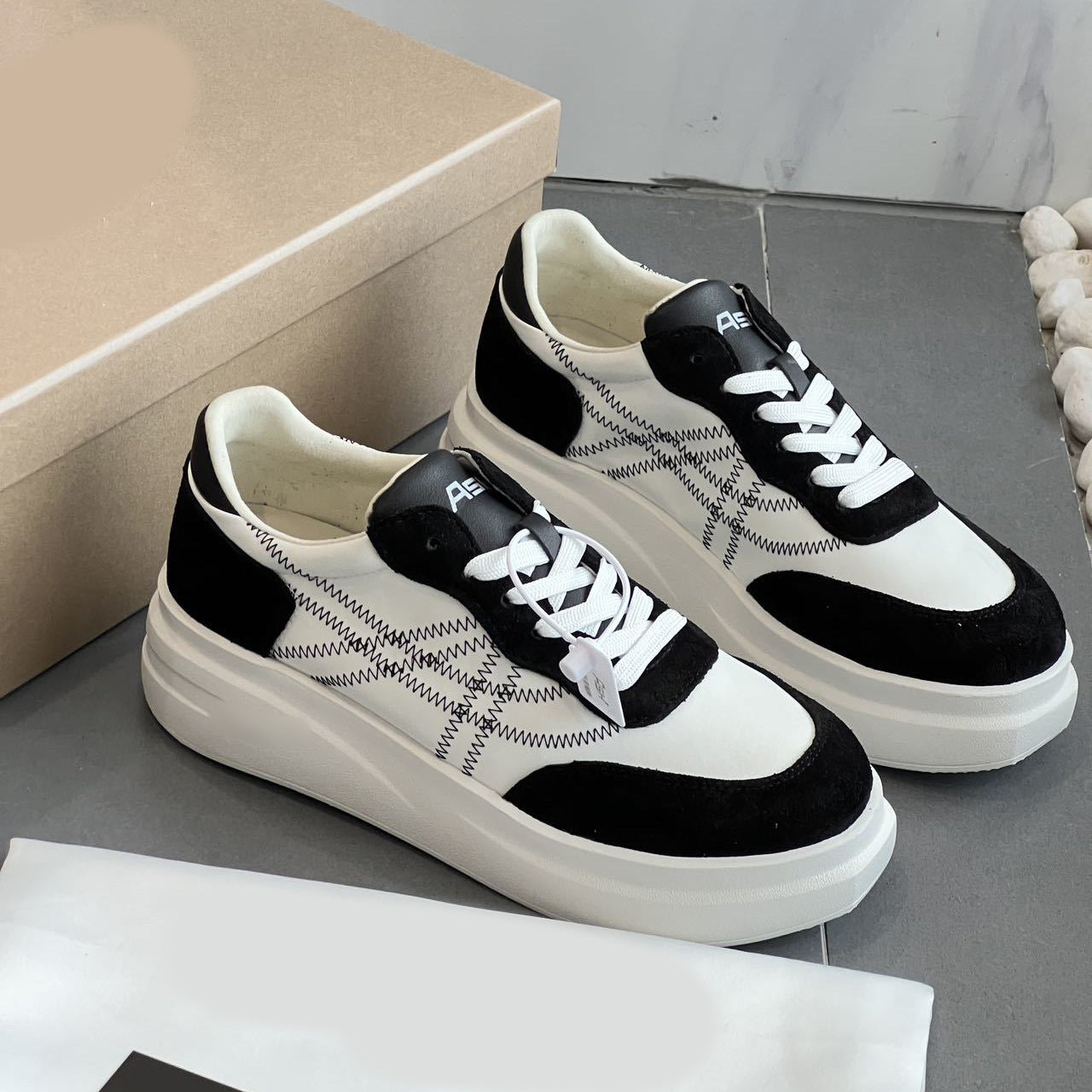 Women's Thick Sole Increased White Platform German Women's Casual Shoes