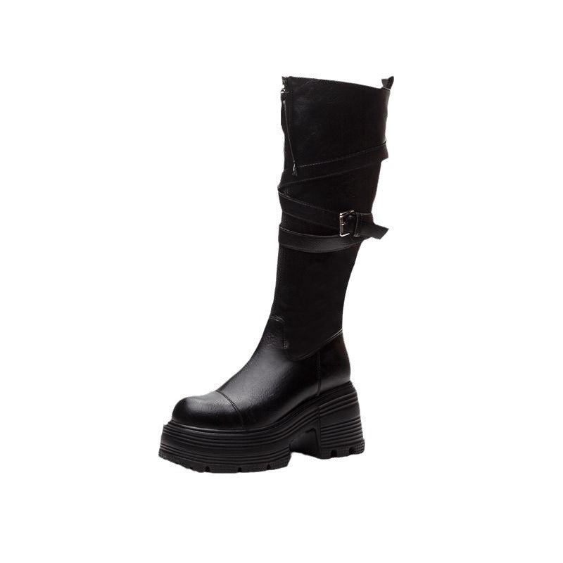 Platform Long Tube Vintage Knight Thin Slim Boots