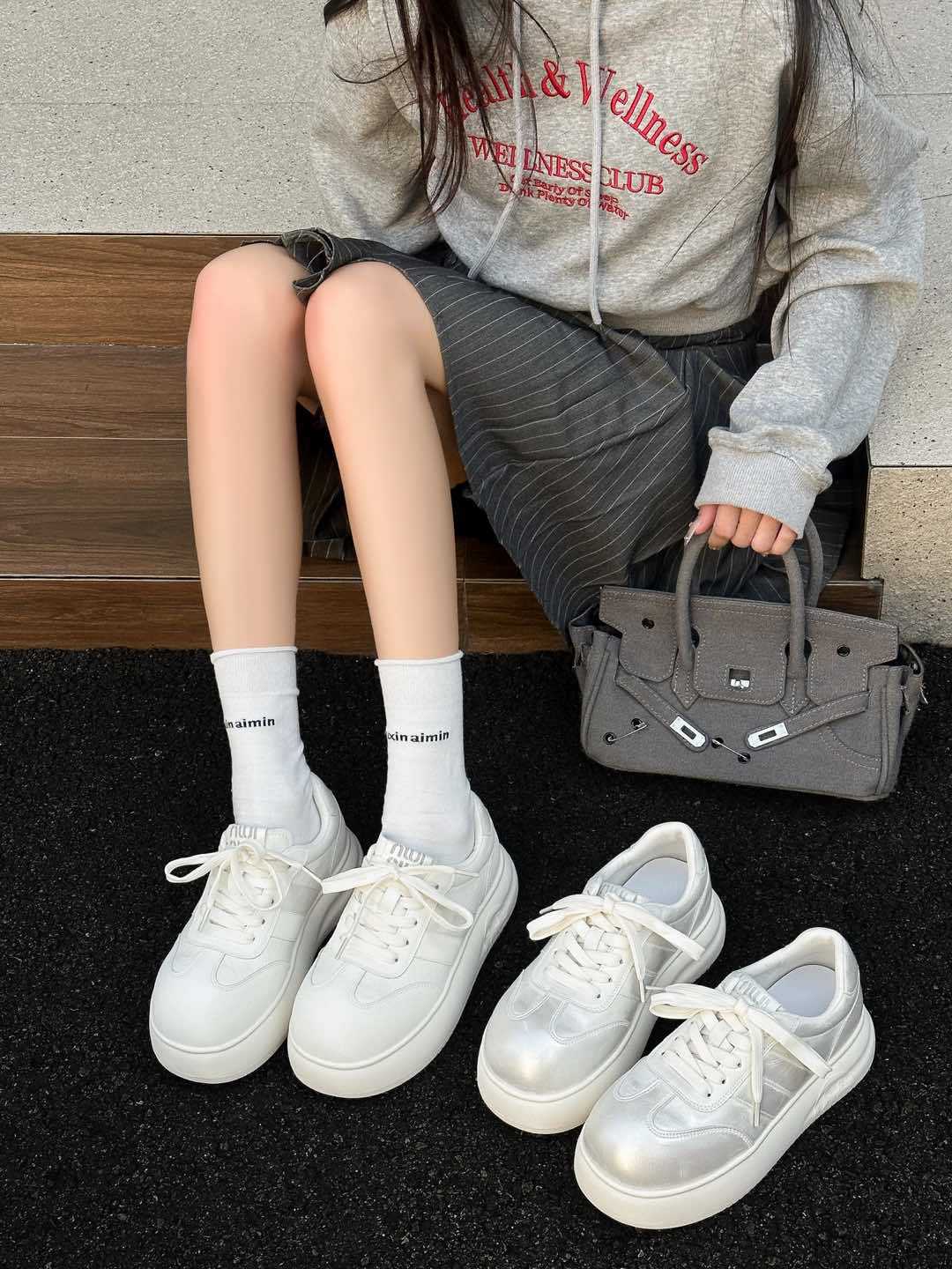 Women's Fashion Thick-soled Spring Small Doll Head Sneakers