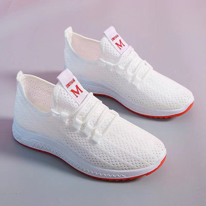 Women's Summer White Female Korean Running Trendy Women's Shoes